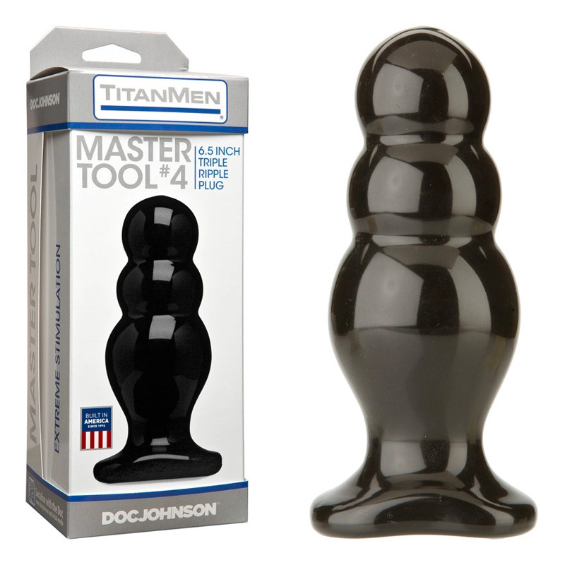 Plug anal en silicone TitanMen Master Tool No 4 - Doc Johnson