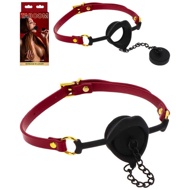 Ball Gag en silicone avec bouchon - Taboom