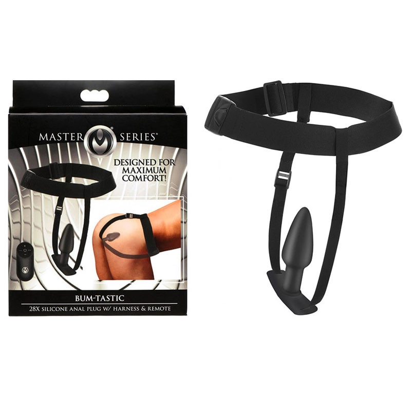 Bum-Tastic Vibrierender Analplug mit Harness - Master Series