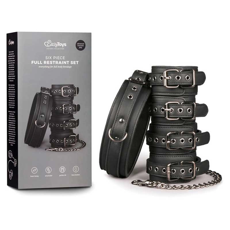 BDSM-Set (Halsband, Handschellen und Fußfesseln) - EasyToys