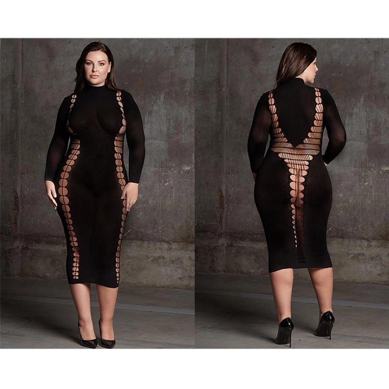 Robe sexy Carme XI (noir) XL/4XL – Le Désir