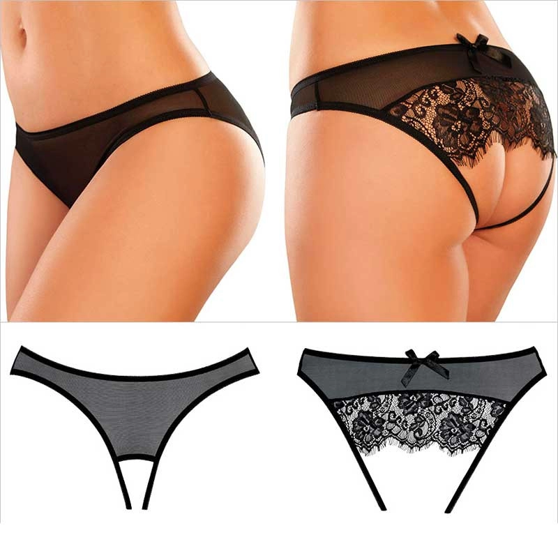 Sexy open panty Exposé (Black) - Allure