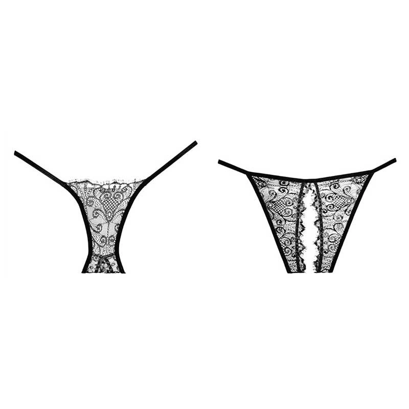 Panty Sexy ouvert Enchanted Belle (Noir) - Allure