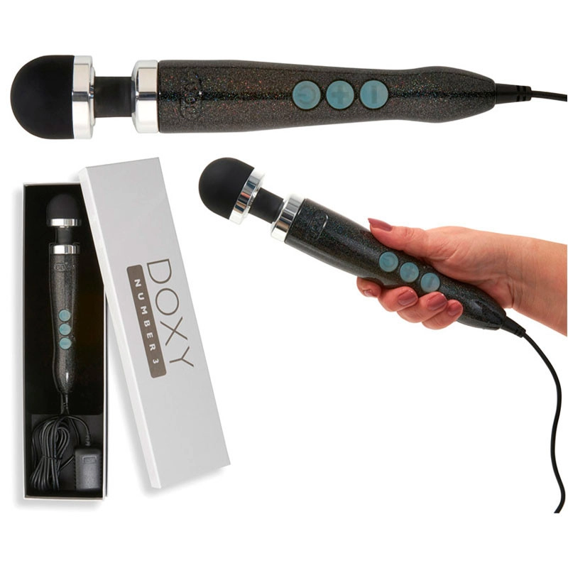 Ultra-starker Vibrator Die Cast 3 (Schwarz) - DOXY