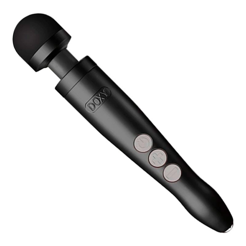 Wiederaufladbar Ultra-starker Vibrator Die Cast 3 (Schwarz) - DOXY