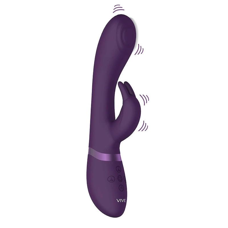 Vibromasseur rabbit avec pulsations Cato - VIVE