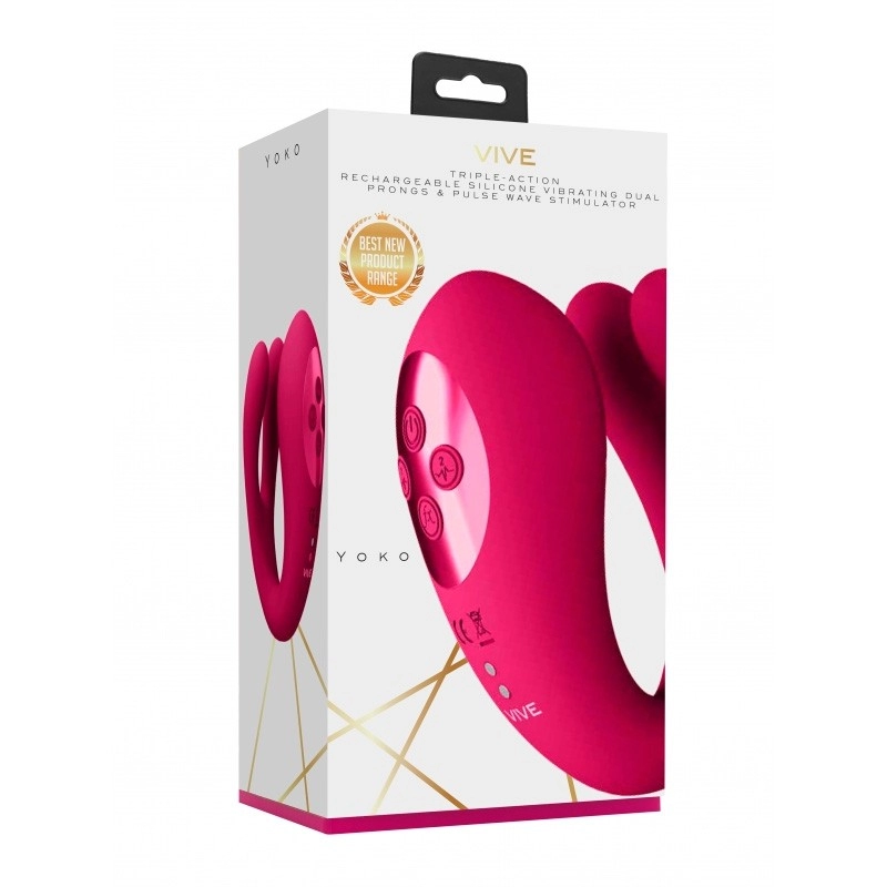 Vibromasseur à triple action à ondes pulsées Yoko - Vive