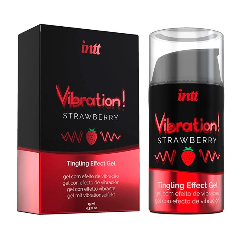 Gel amplificatore di orgasmo Intt Vibration! Fragola - 15 ml