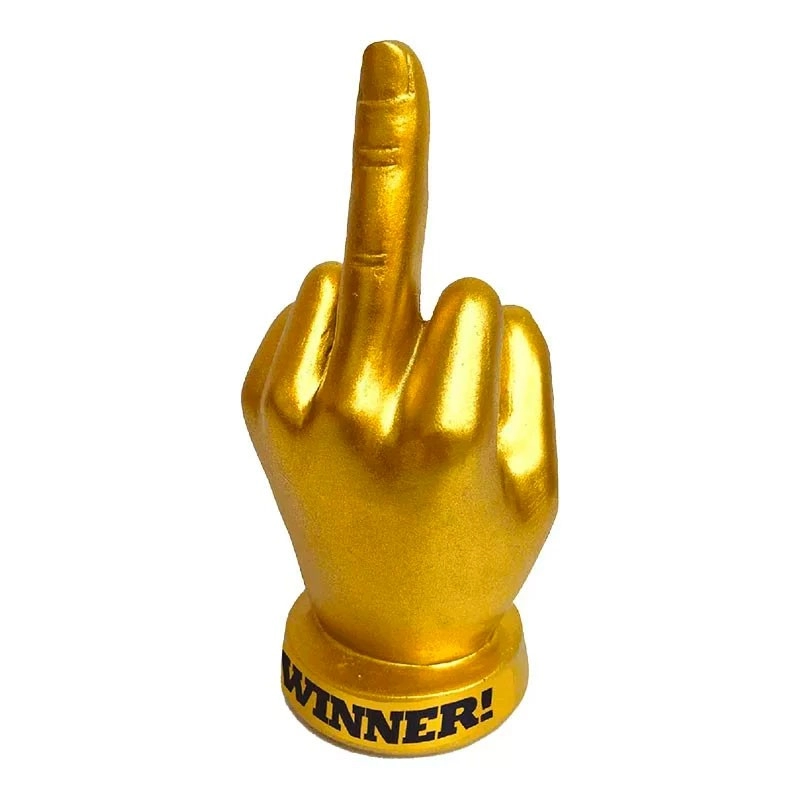 Little Genie Golden F-U - Stinkefinger Trophäe