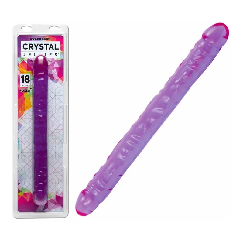 Double dildo Crystal Jellies Double Dong - 45 cm - Doc Johnson
