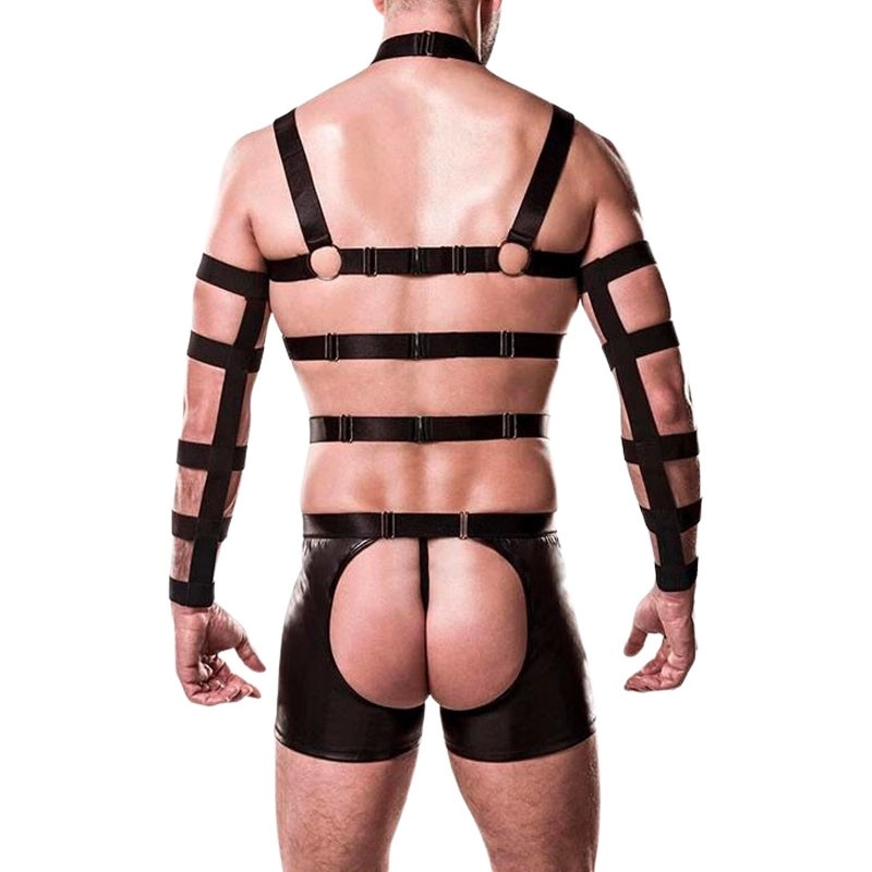 Harness set 20050 4 pieces (Black) - Grey Velvet