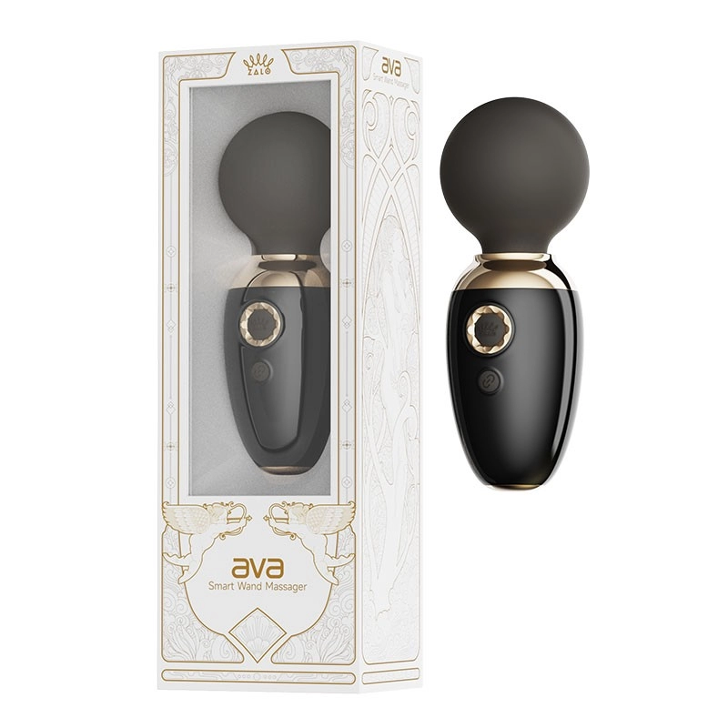 Mini Vibromasseur Chauffant Wand - Ava Obsidian Black