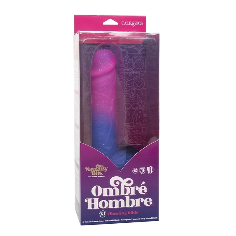 Naughty Bits Ombré Hombre XL Vibrator mit Saugnapf - 17 cm - Calexotics