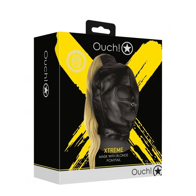 Kapuze mit drei Öffnungen - Blonde Ponytail Mask Ouch!