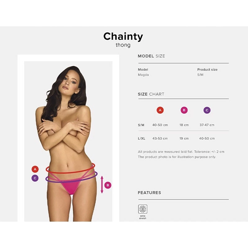 Sexy Chainty thong (Pink) - Obsessive