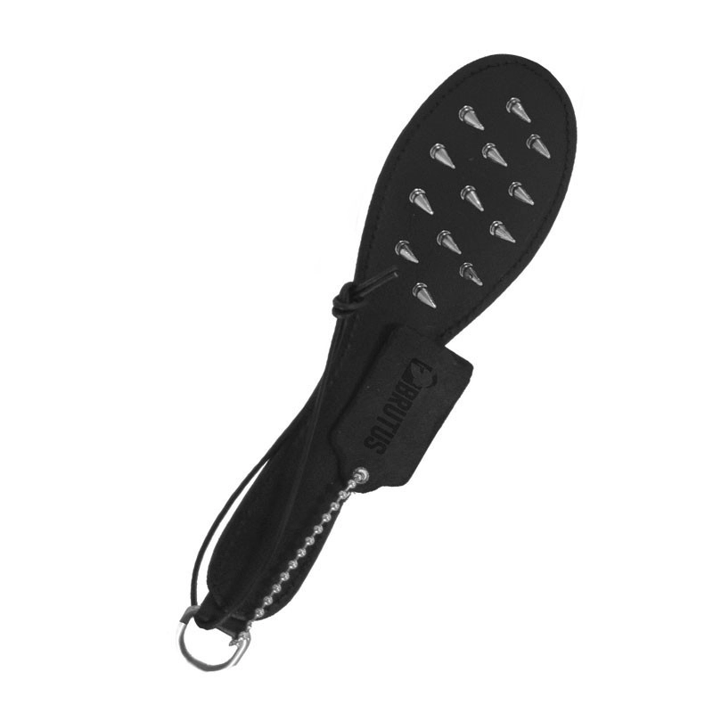 Tapette à pointes BDSM pour fessée Hell's Spiked Paddle - Brutus Leather