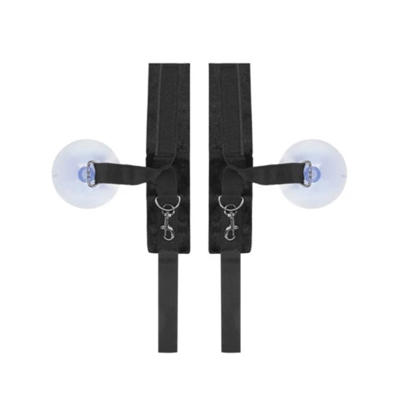 Verstellbare BDSM-Handschellen mit Saugnapf - Ouch!