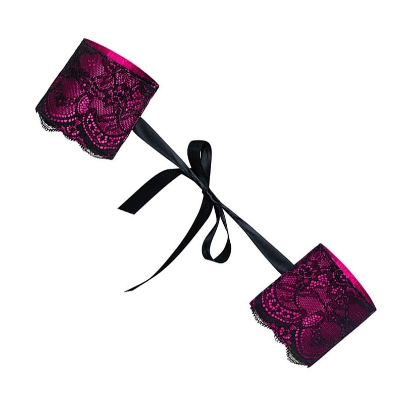 Menottes BDSM Roseberry (Rose & noir) - Obsessive