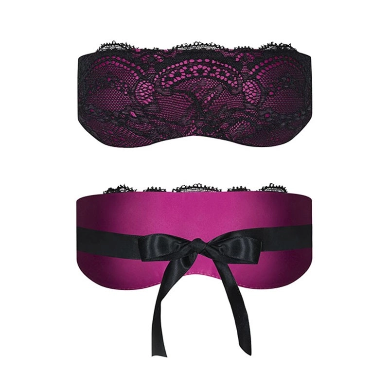Masque BDSM pour les yeux Roseberry (Rose & noir) - Obsessive