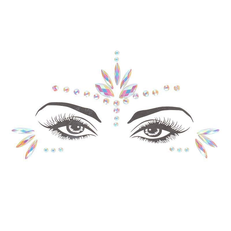 Bijoux autocollants pour les yeux fluoréscent - Ouch! Glow in the Dark Face