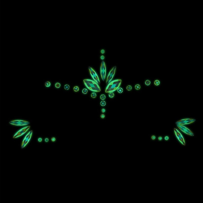 Bijoux autocollants pour les yeux fluoréscent - Ouch! Glow in the Dark Face