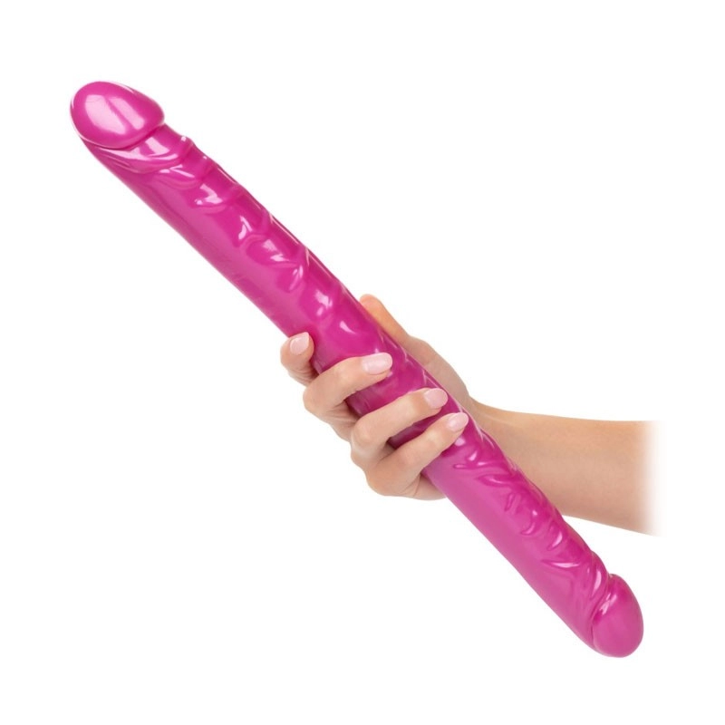 Double Dildo Size Queen 43.2 cm (Pink) - Calexotics