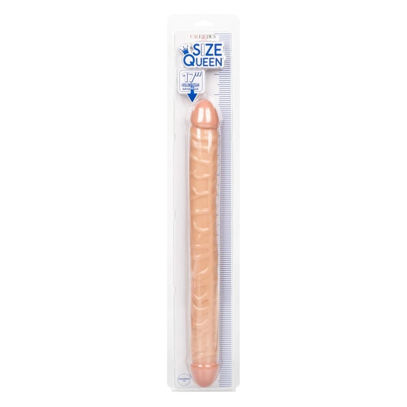 Double Dildo Size Queen 43.2 cm (Beige) -  Calexotics