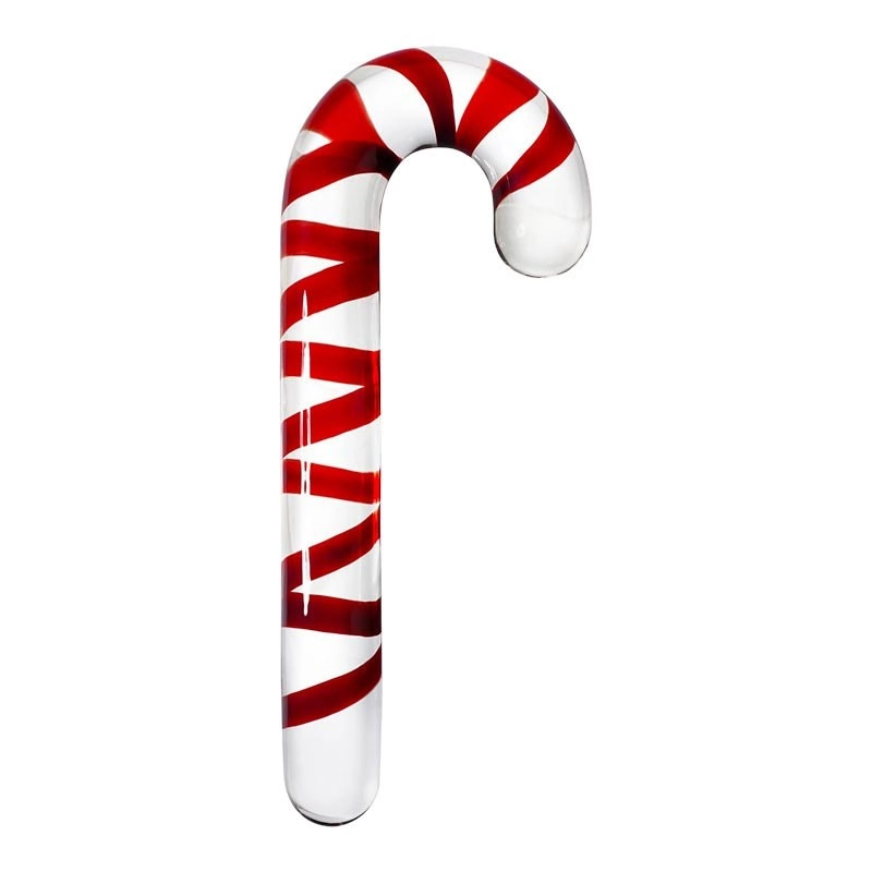 Dildo en verre Candy Cane - Icicles No. 59