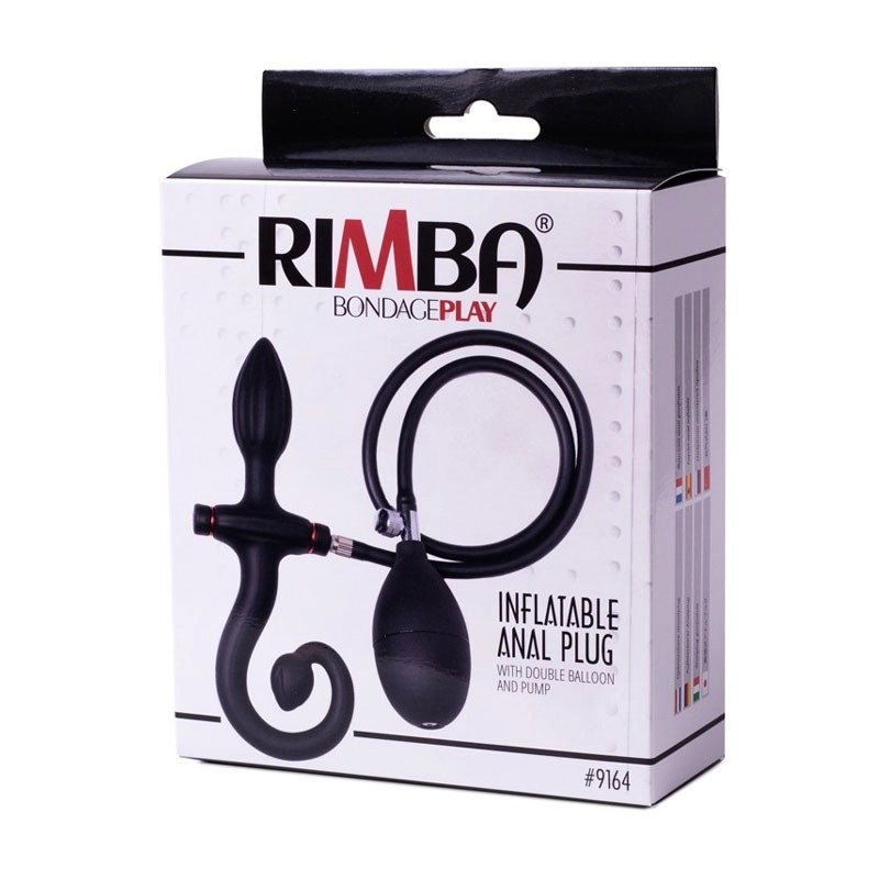 Plug anale gonfiabile in silicone con impugnatura e pompa - Rimba