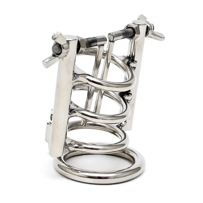 Cage de chasteté avec écarteur urétral intégré et cadeans - Rimba