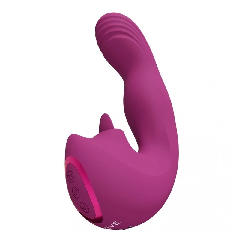 G-Punkt Vibrator mit Zunge mit dreifacher Aktion - Vive Yumi
