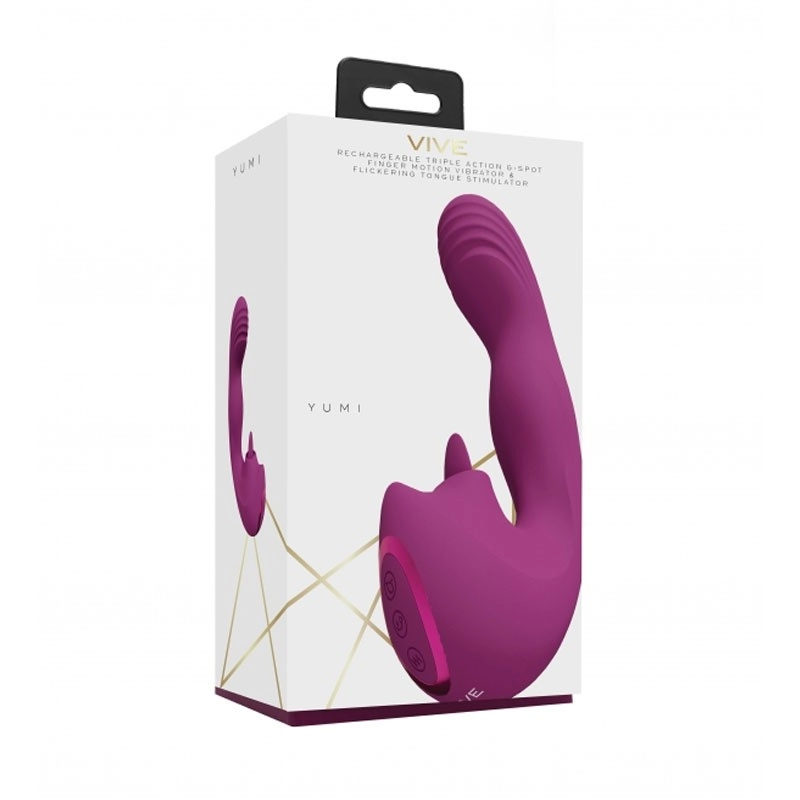 G-Punkt Vibrator mit Zunge mit dreifacher Aktion - Vive Yumi