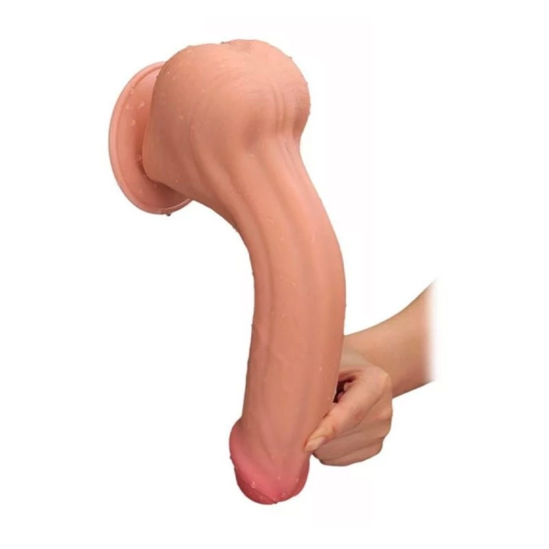 Dildo réaliste double densité 20.5 cm (Beige) - LoveToy Sliding Skin Dong