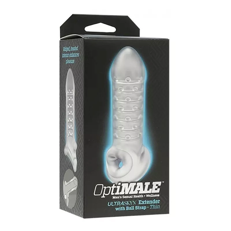 Gaine pénienne Doc Johnson OptiMALE Extender with Ball Strap - Thin