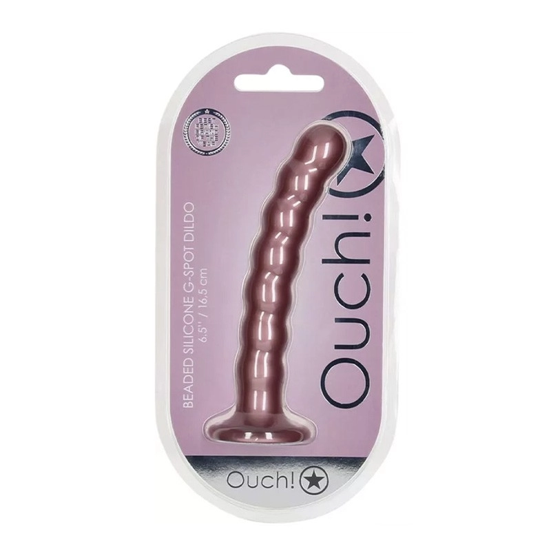 Silikon-Dildo 15 cm (Pink)- Beaded G-Spot Ouch!