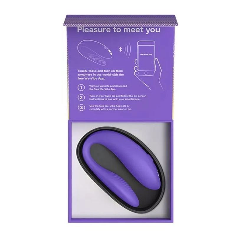 Vibromasseur pour couple connecté - We-Vibe Sync Go (Violet)