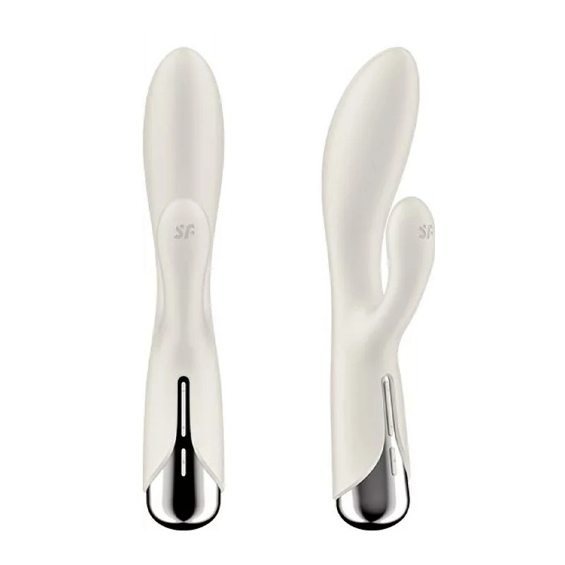 Rotating rabbit vibrator (White) - Satisfyer Spinning Rabbit