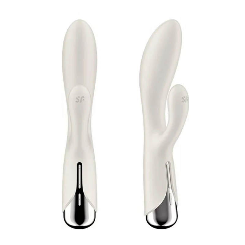 Rotating rabbit vibrator (White) - Satisfyer Spinning Rabbit
