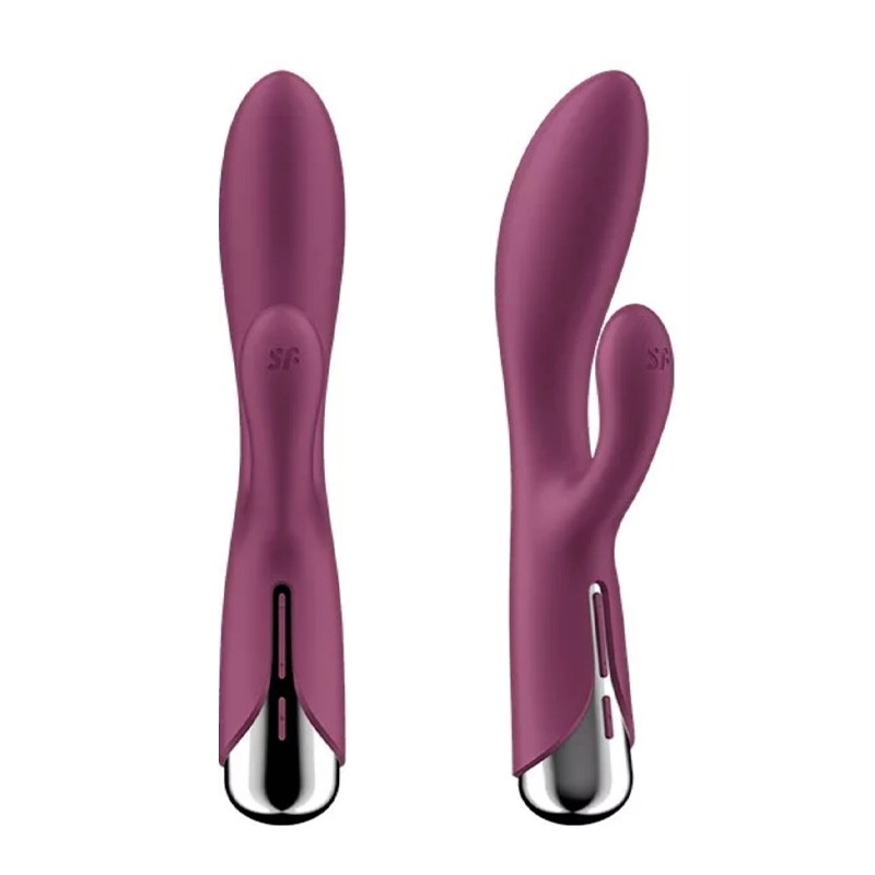 Vibromasseur rabbit rotatif (Bordeaux) - Satisfyer Spinning Rabbit