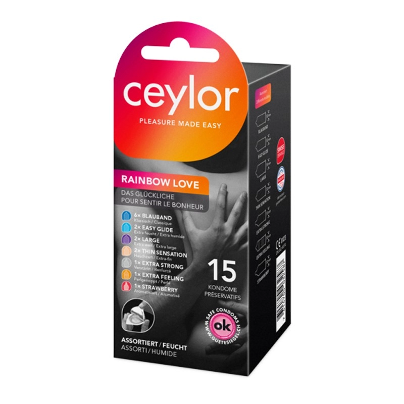 Ceylor Rainbow Love - (15 Condoms)