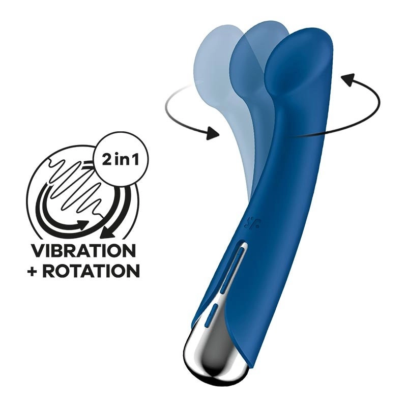 Vibromasseur rotatif point G  - Satisfyer Spinning G-Spot (Bleu)