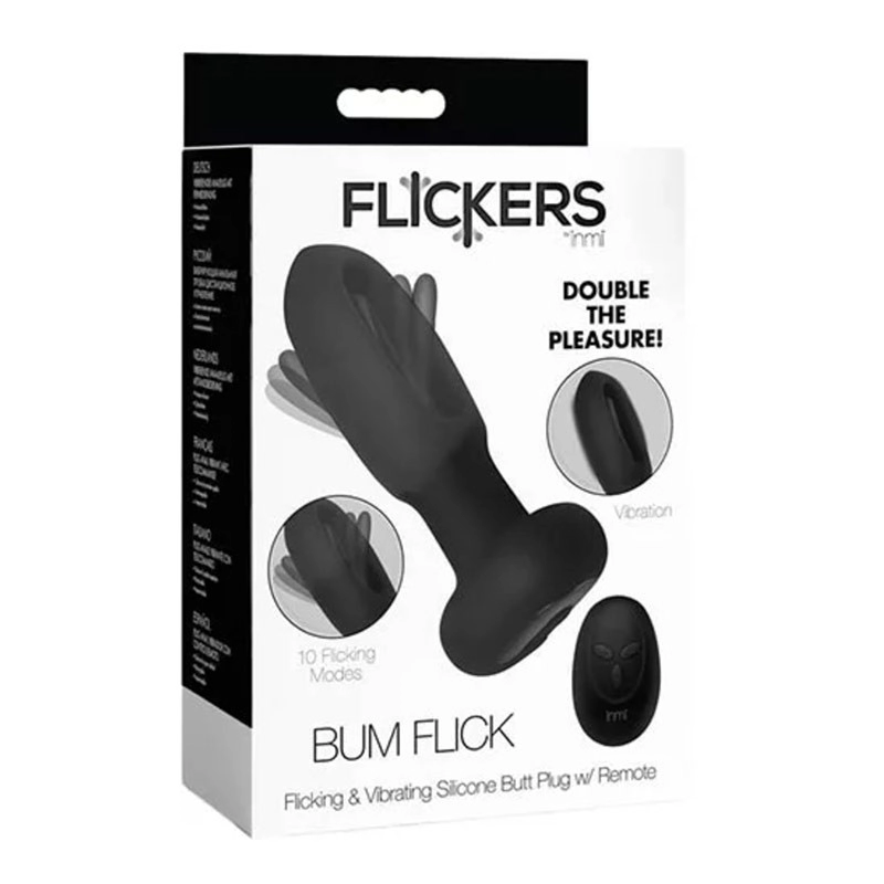 Plug anal vibrant avec langue oscillante - Inmi Flickers