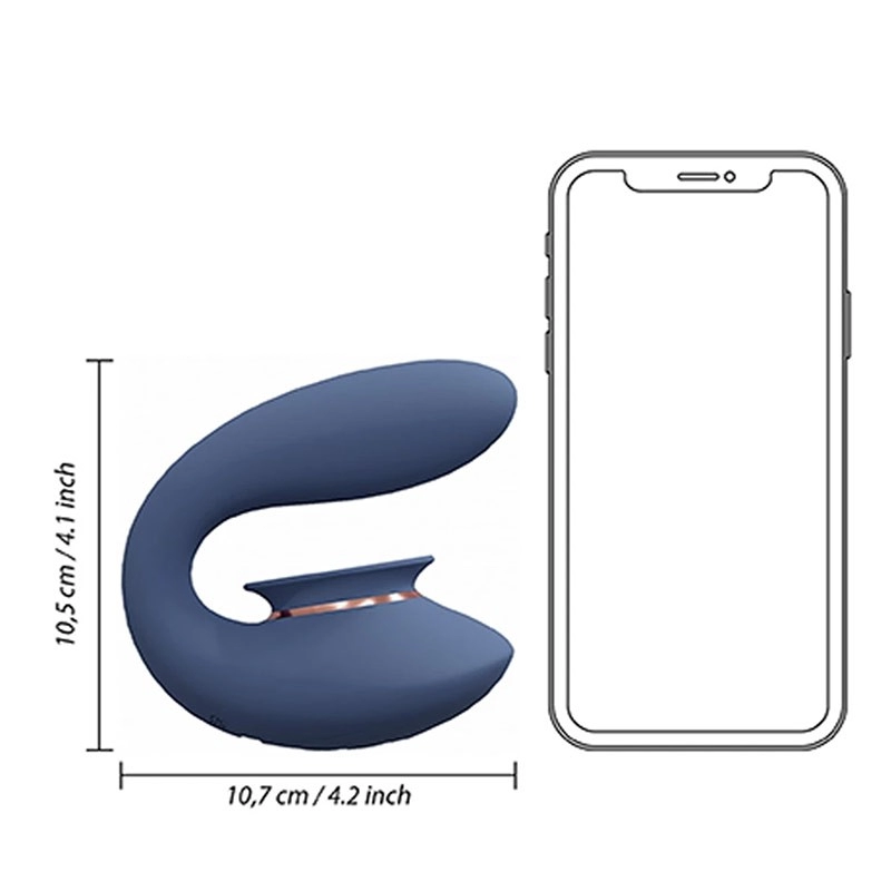 Stimolatore clitorideo - Twitch 3 Innovation (aspirazione+vibrazione) - Blu