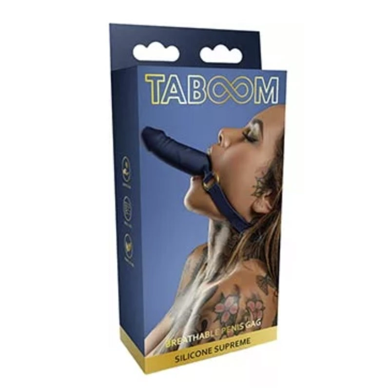 Bavaglio traspirante a forma di pene - Taboom Silicone Supreme