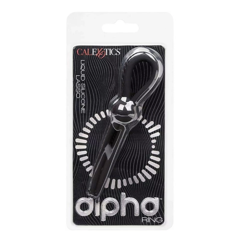 Anneau pénien ajustable Alpha Ring Lasso (Noir) - CalExotics