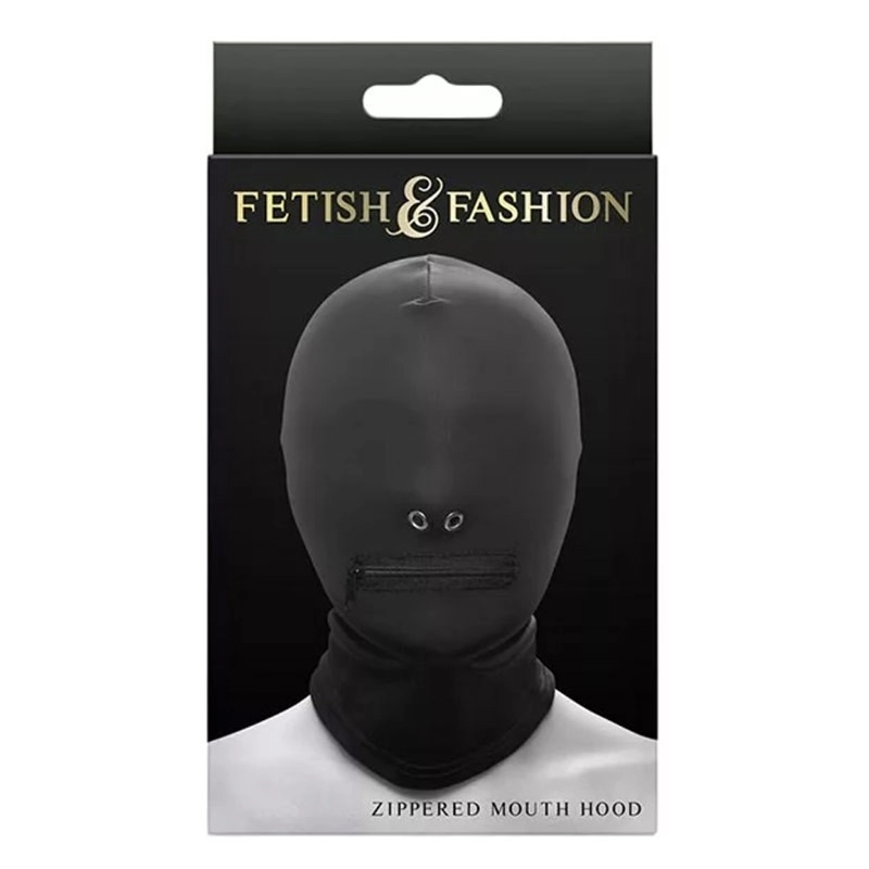 Passamontagna BDSM a 1 apertura (nero) - Fetish e moda Bocca con cerniera NS Novità