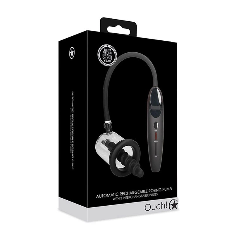 Pompe anale automatique avec 3 plugs - Rosing Pump Ouch!
