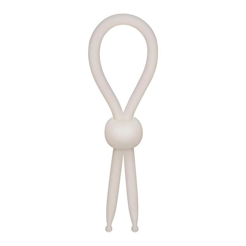 Anello regolabile con lazo per il pene (bianco) - CalExotics Alpha Ring