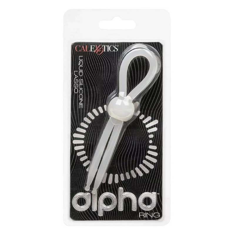Anello regolabile con lazo per il pene (bianco) - CalExotics Alpha Ring