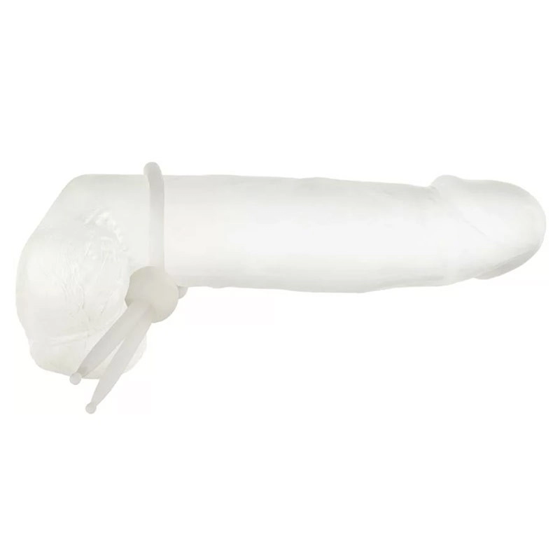 Anello regolabile con lazo per il pene (bianco) - CalExotics Alpha Ring